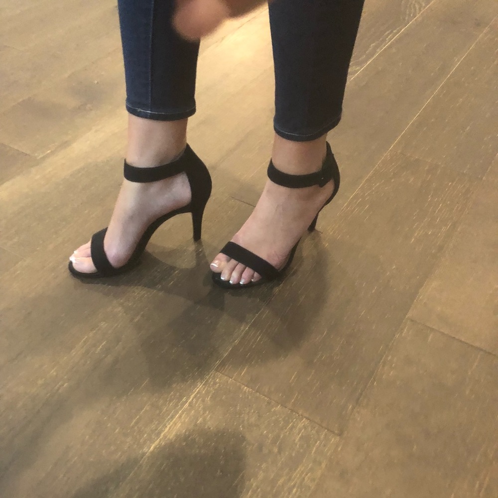 Style & Co strappy black heels.